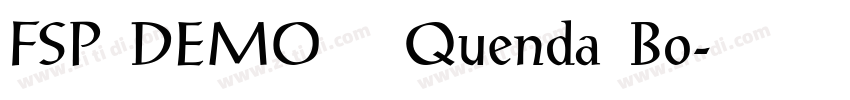 FSP DEMO   Quenda Bo字体转换